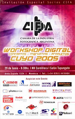 Seminario de fotografía digital organizado por la CIFA, Mendoza