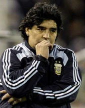 Maradona dejo esperando a la Leibovitz