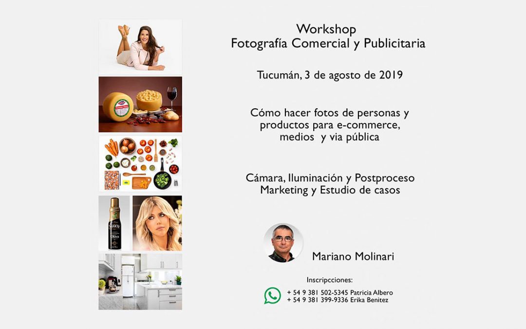 Workshop de fotografia publicitaria y comercial en Tucumán