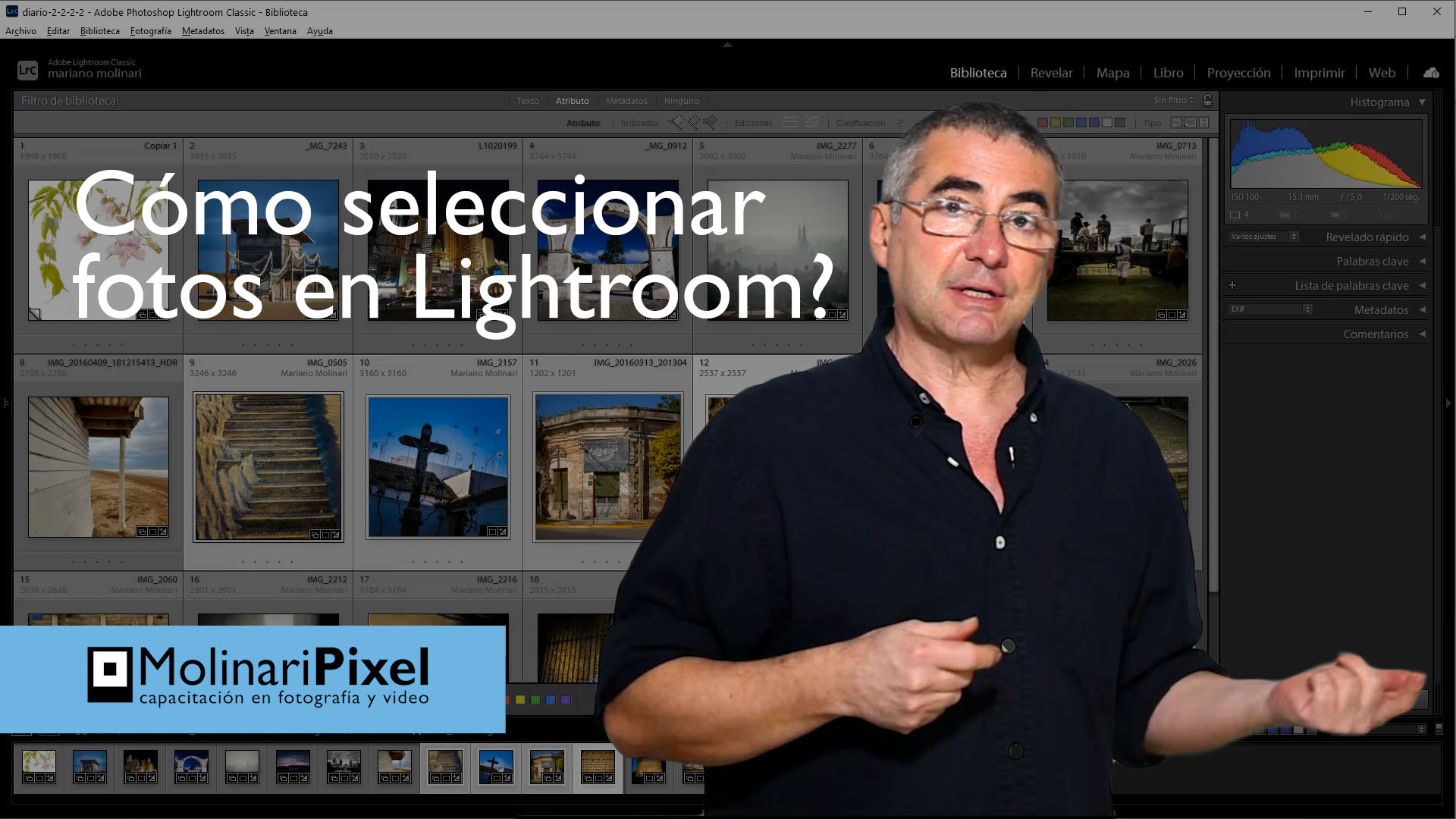 Como seleccionar fotos en Adobe Lightroom Classic CC