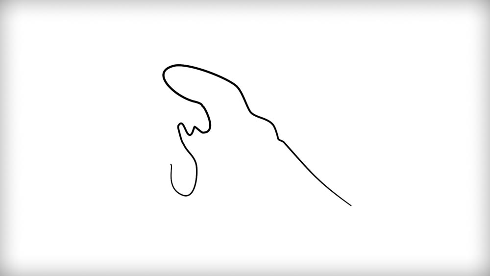 Curva ondulada libremente - Kandinsky
